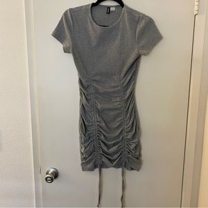 Grey Dress with Ties on the side